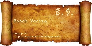 Bosch Verita névjegykártya